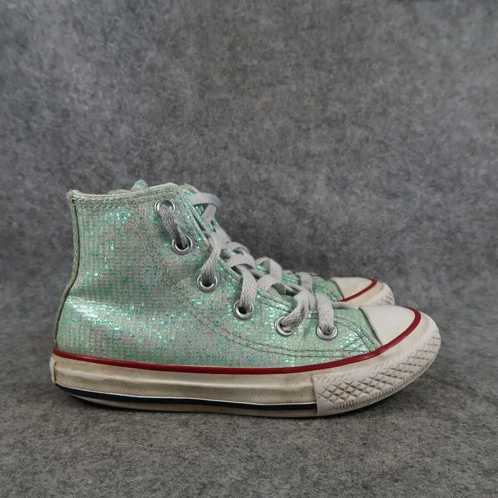 Converse Shoes Kids Junior 11 Sneakers High Top Chuck Taylor All Star Sparkle